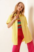 20120 Oversize Kısa Kollu Gömlek - Sarı resmi